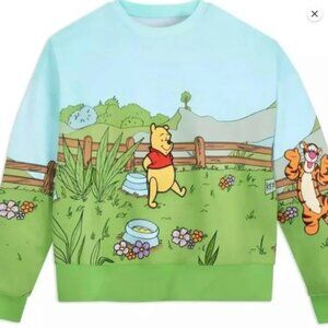 Winnie the Pooh & Friends-Sky Blue Embroidered Fleece Pullover New Size 2X